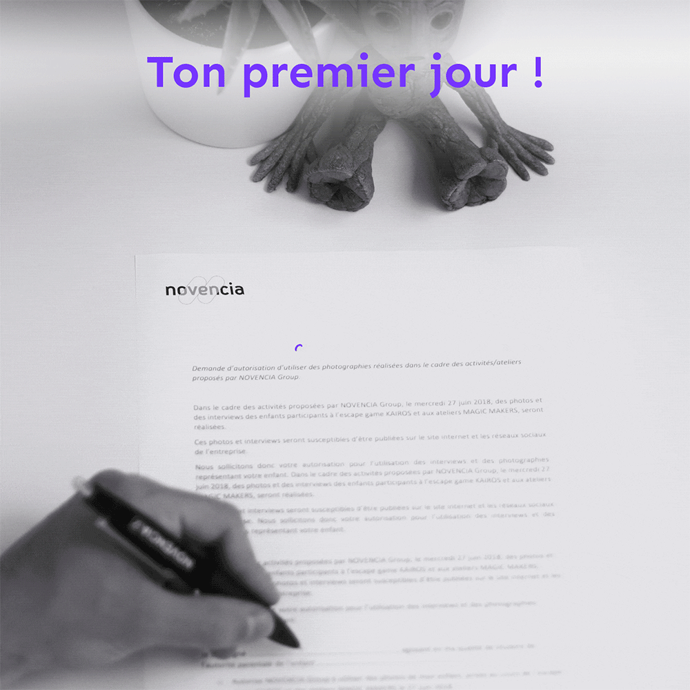 Avec ? Votre référent HrX.
Pour ? poser votre plus belle signature au bas de la feuille.
Le petit plus ? Le début d’une nouvelle aventure !
